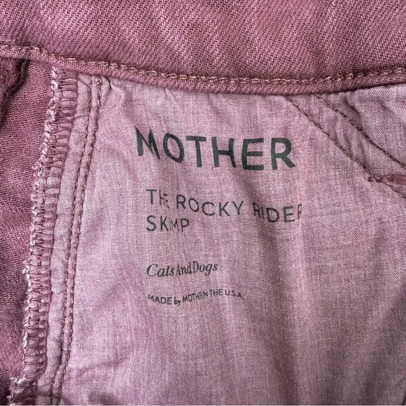 Mother The Rocky Rider Skimp High Rise‎ Skinny Jeans Mauve Wine Size 25 - Picture 12 of 12